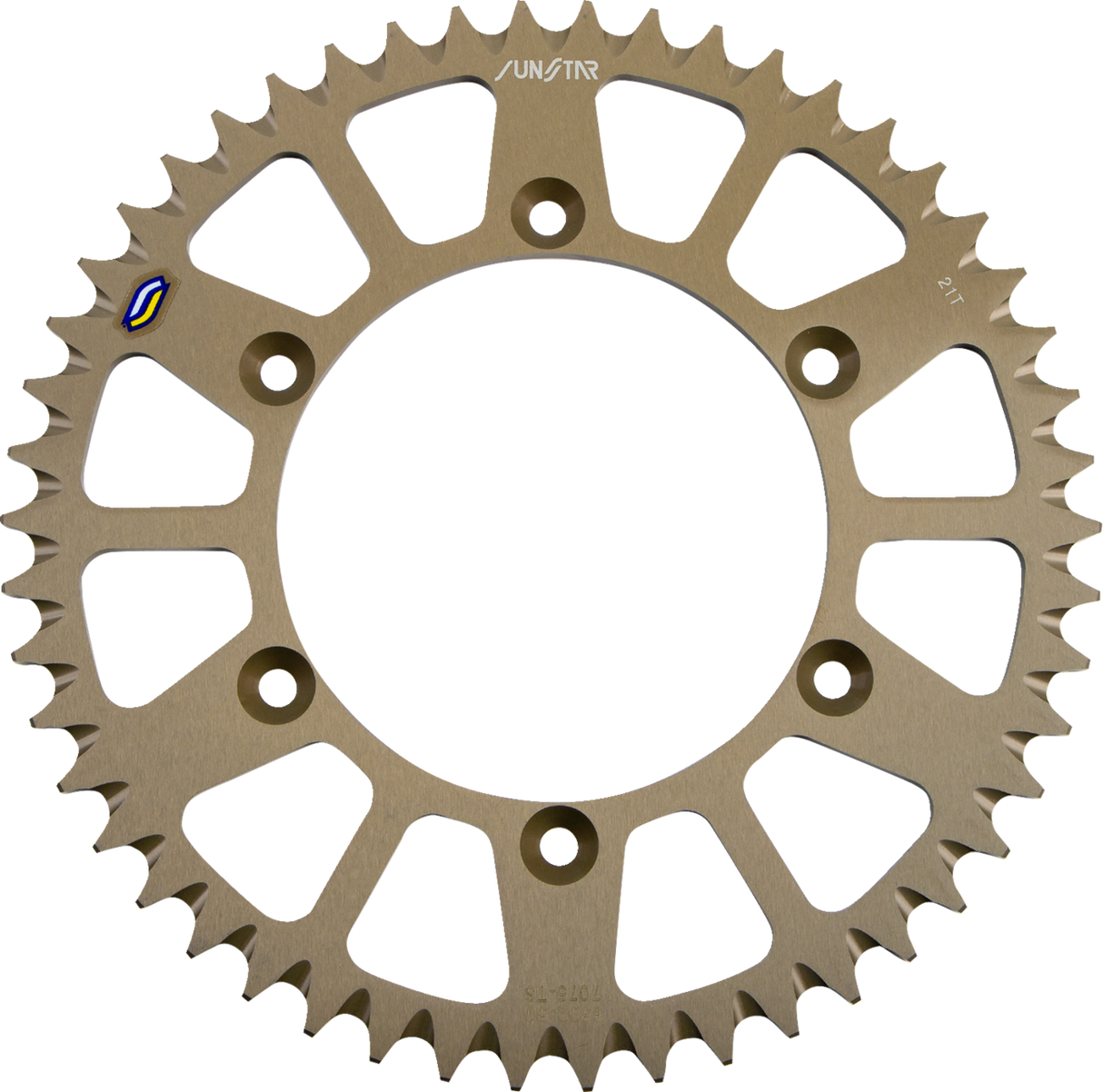 SUNSTAR SPROCKETS Rear Sprocket - 50 Tooth - Gold 5-359250