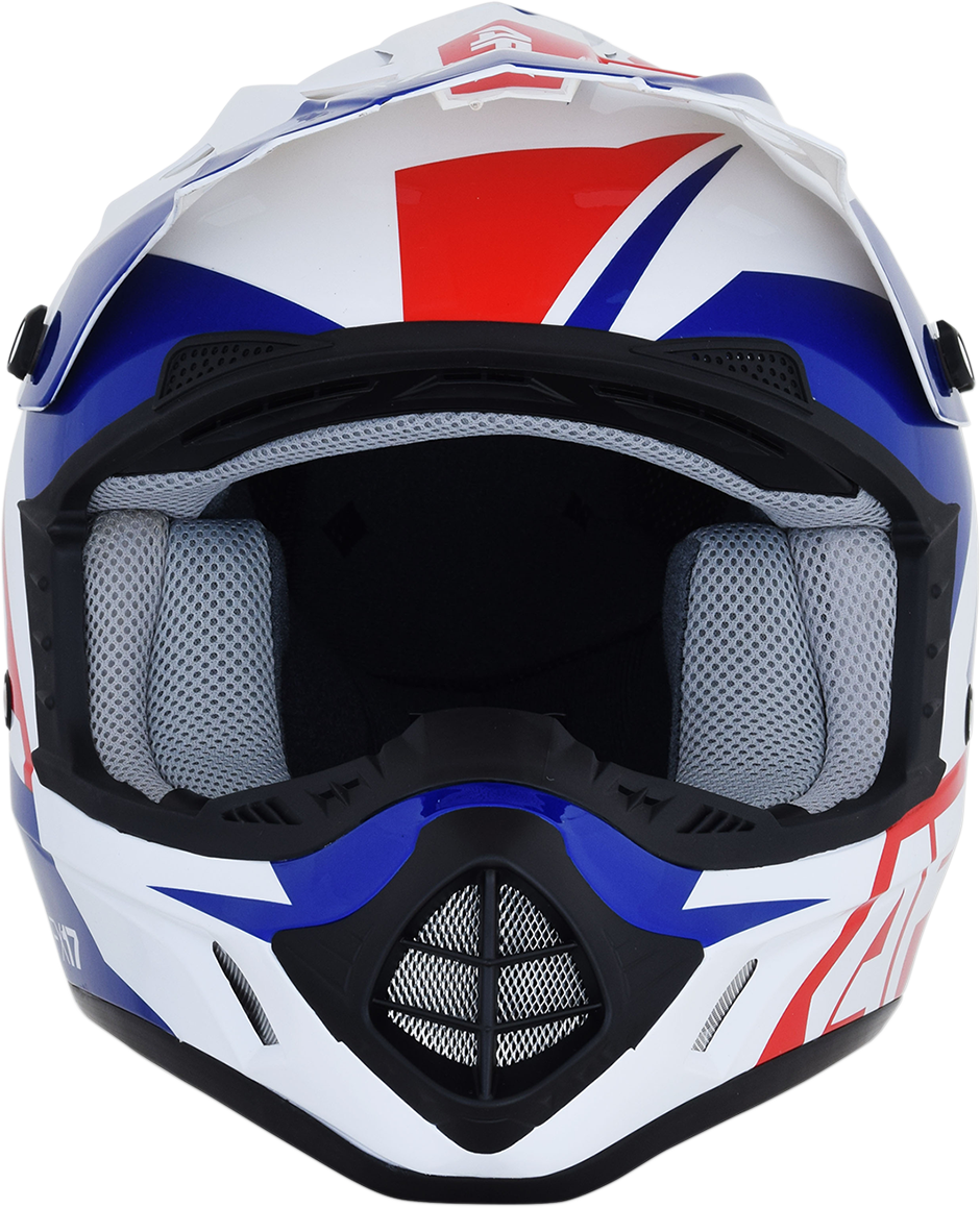 AFX FX-17 Helmet - Aced - Red/White/Blue - XL 0110-6482