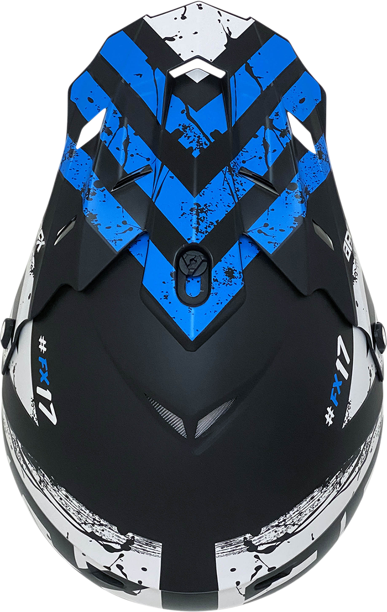 AFX FX-17Y Helmet - Attack - Matte Black/Blue - Medium 0111-1409