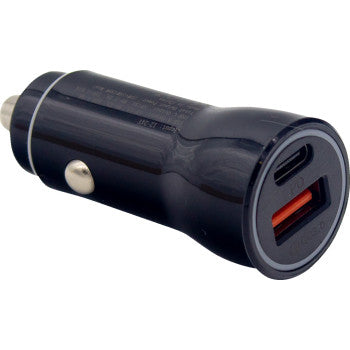 RidePower Power Adapter - Cigarette Lighter - USB/USB-C - Black RPCIGUSBUSBCADP