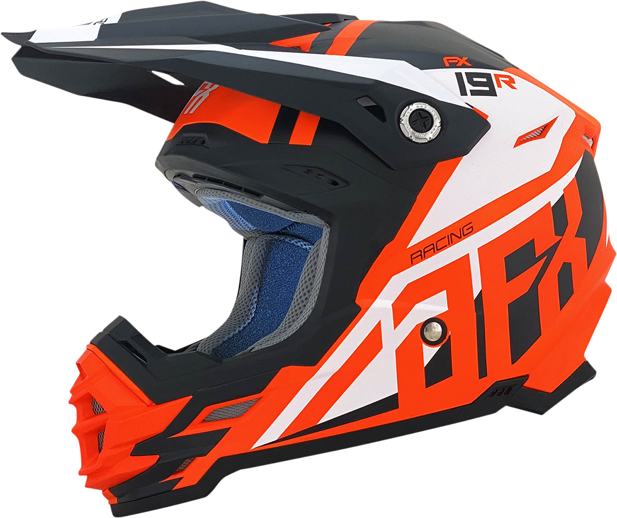 AFX FX-19R Helmet - Racing - Matte Orange - Large 0110-7085