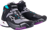 ALPINESTARS Stella CR-X Drystar® Shoes - Black/Gray/Teal/Purple - US 5 261152313705