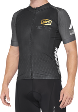 100% Exceeda Jersey - Short-Sleeve - Black/Charcoal - Medium 40051-00001