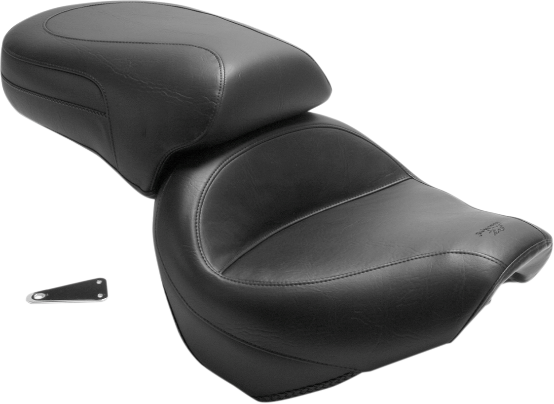 MUSTANG Seat - Vintage - Wide - Touring - Without Driver Backrest - One-Piece - Smooth - Black - XVS 75268