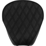 DRAG SPECIALTIES Rear Solo Seat - Wide - Double Diamond - Black Stitch - FL '97-'23 0801-1953