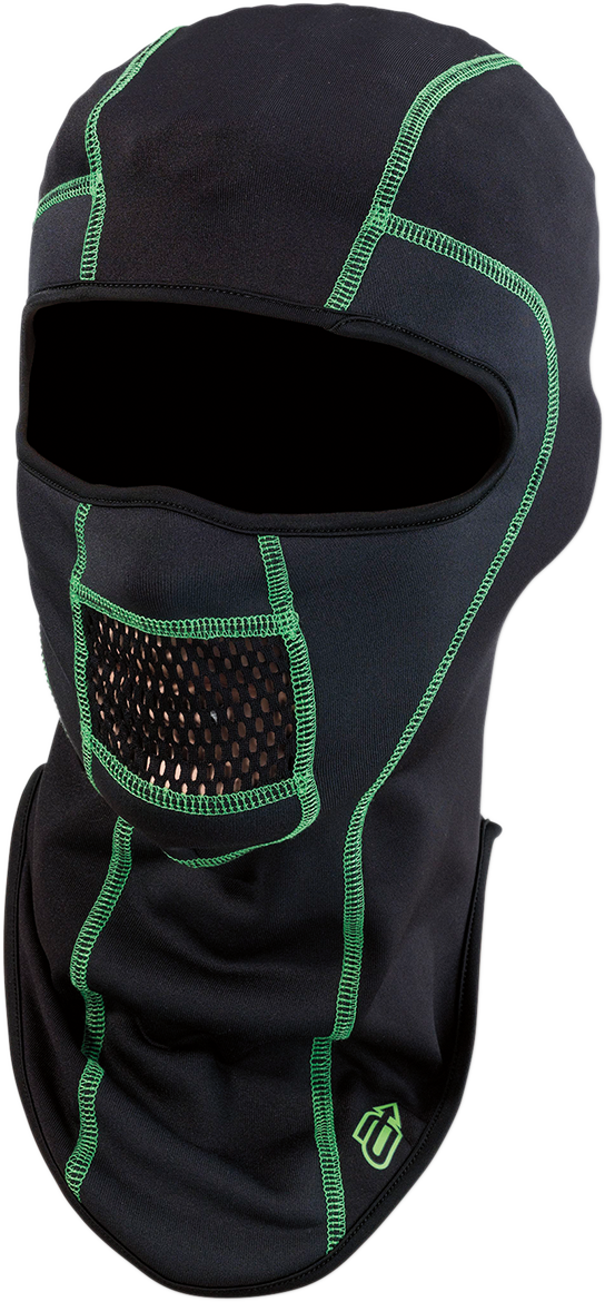 ARCTIVA Balaclava Pro Stretch - Black/Green - Large/XL 2503-0378