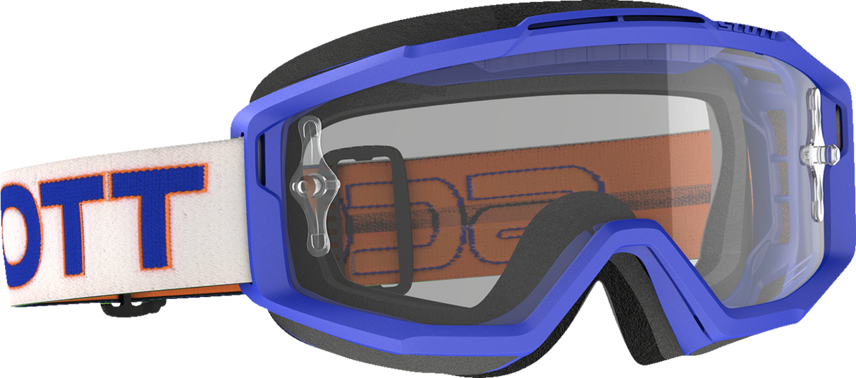 SCOTT Split OTG Goggles - Blue/White - Clear Works 285537-1029113