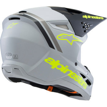 ALPINESTARS Youth SM3 Helmet - Radium - Matte Gray/Black/Yellow Fluo - Small 8301825-9510-YS