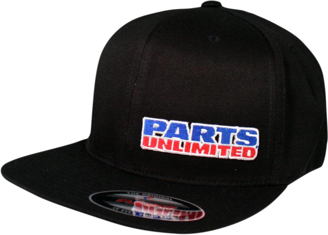 THROTTLE THREADS Parts Unlimited Flat Bill Hat - Black PSU24H12BKOR