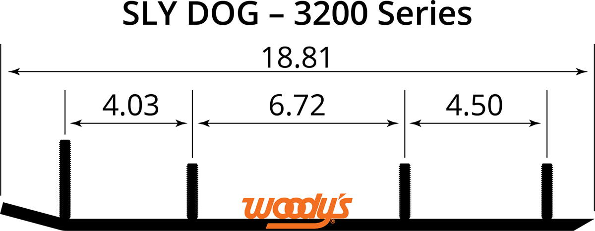 WOODY'S Wear Bar - Trail Blazer IV Flat-Top - 6" - 60 TSL4-3200