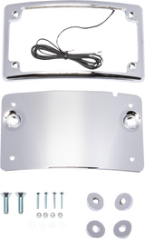 KODLIN MOTORCYCLE License Plate Kit - Curved - Chrome KUS20101