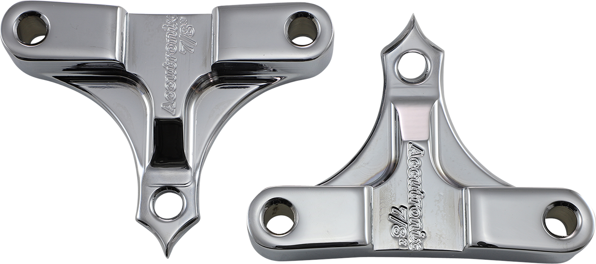 ACCUTRONIX Hot Legs/Bagger Legs Fender Spacers - Chrome - 0.875" Spacer - For 5.5" Width Fender TFS49-NF7/8C