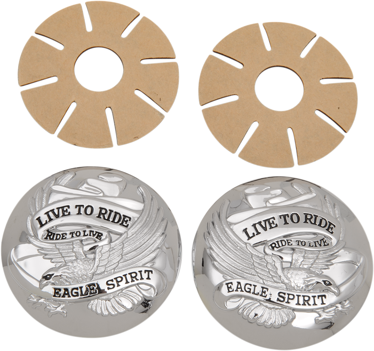 DRAG SPECIALTIES Gas Cap Cover - Live to Ride - Chrome 03-0025A-BC230