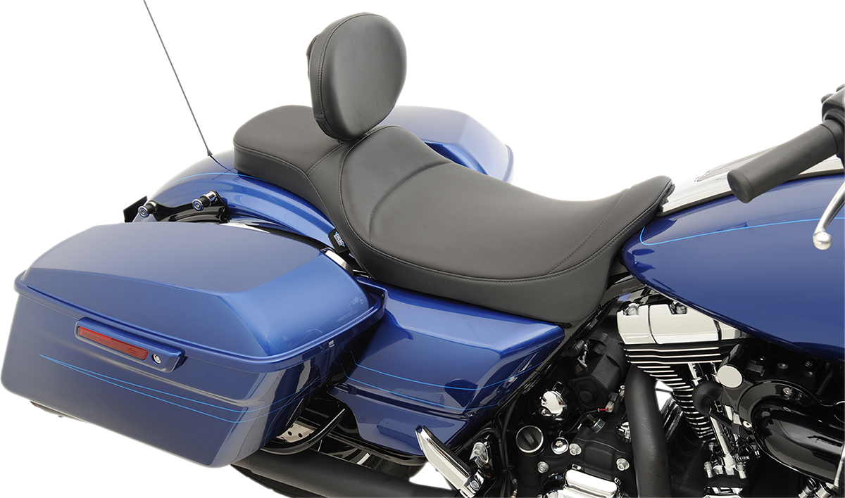 DRAG SPECIALTIES Extended Reach Predator Seat - Mild Stitched - Driver's Backrest - FL '08-'22 0801-1005