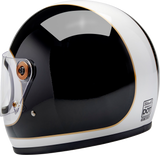 BILTWELL Gringo S Helmet - Gloss White/Black Tracker - Small 1003-566-502