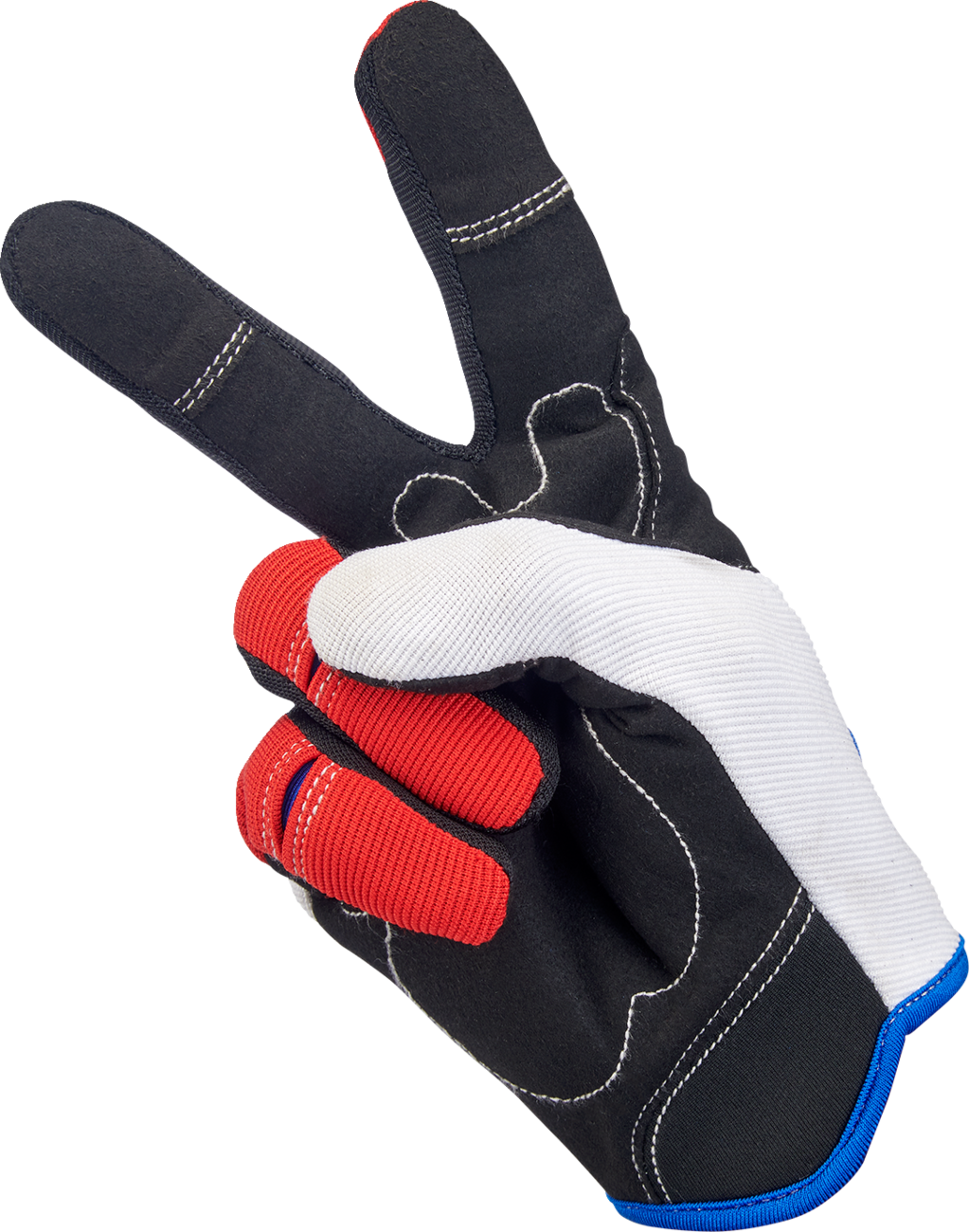 BILTWELL Moto Gloves - Red/White/Blue - Small 1501-1208-002