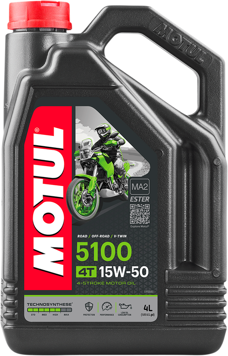 MOTUL 5100 4T Synthetic Blend Oil - 15W-50 - 4L 104083