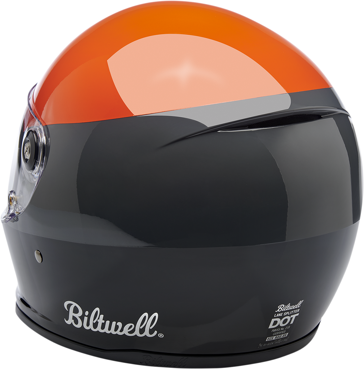 BILTWELL Lane Splitter Helmet - Gloss Podium Orange/Gray/Black - XS 1004-550-101