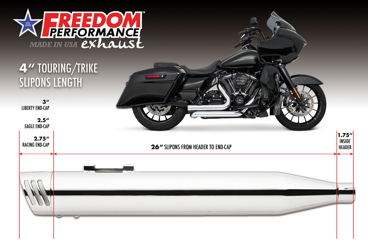 HARLEY TOURING 4" SLIP-ONS WITH 4.5" END-CAP Bundle