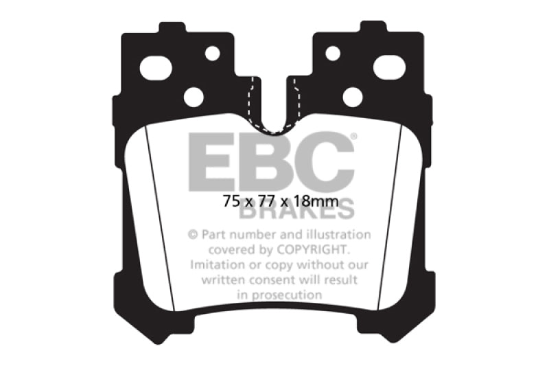 EBC 07+ Lexus LS460 4.6 Yellowstuff Rear Brake Pads DP41812R