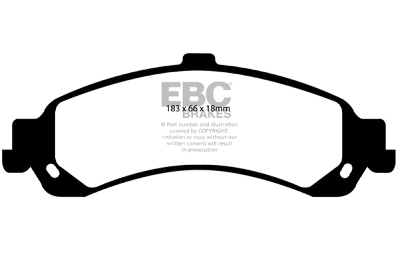 EBC 02 Cadillac Escalade 5.3 (PBR rear caliper) Greenstuff Rear Brake Pads DP61635