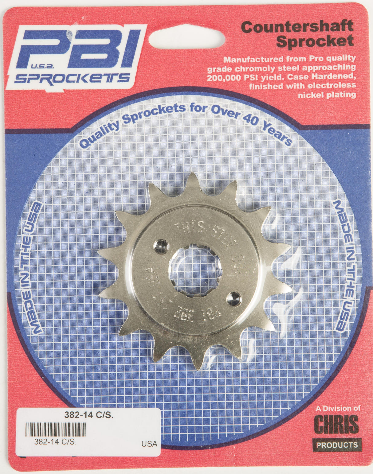 PBIFront Cs Sprocket Steel 14t-520 Hon382-14