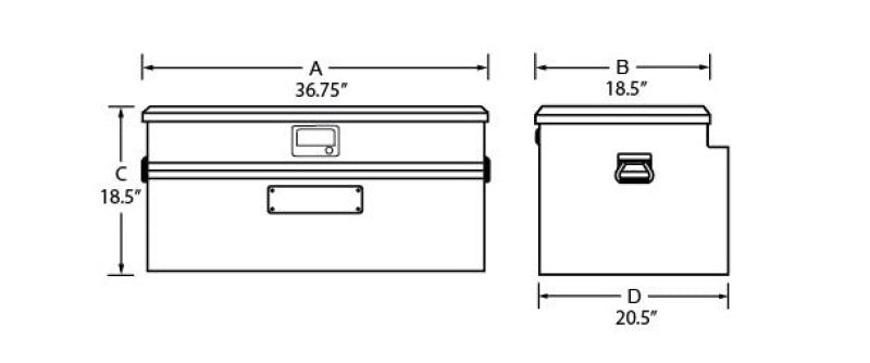 Tradesman Aluminum Flush Mount Truck Tool Box (36in.) - Brite 9436T