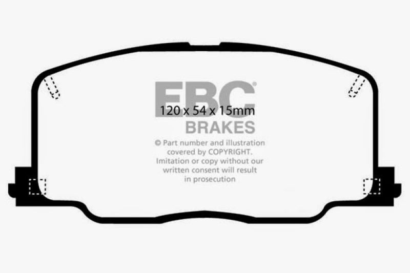 EBC 90-91 Lexus ES250 2.5 Yellowstuff Front Brake Pads DP4725R