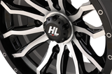 HIGH LIFTER Wheel - HL21 - Front/Rear - Gloss Black w/Machined - 14x7 - 4/156 - 4+3 (+10 mm) 14HL21-1156