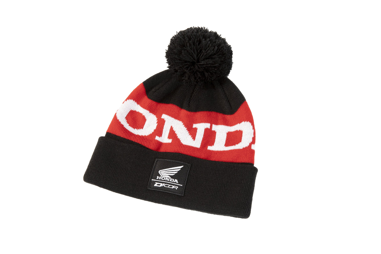 D-COR Honda Beanie Stripe Black/Red 70-129-1