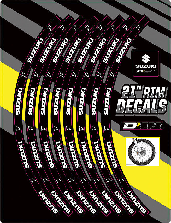 D-COR Rim Decals 21" Suzuki Logo Front 40-80-206