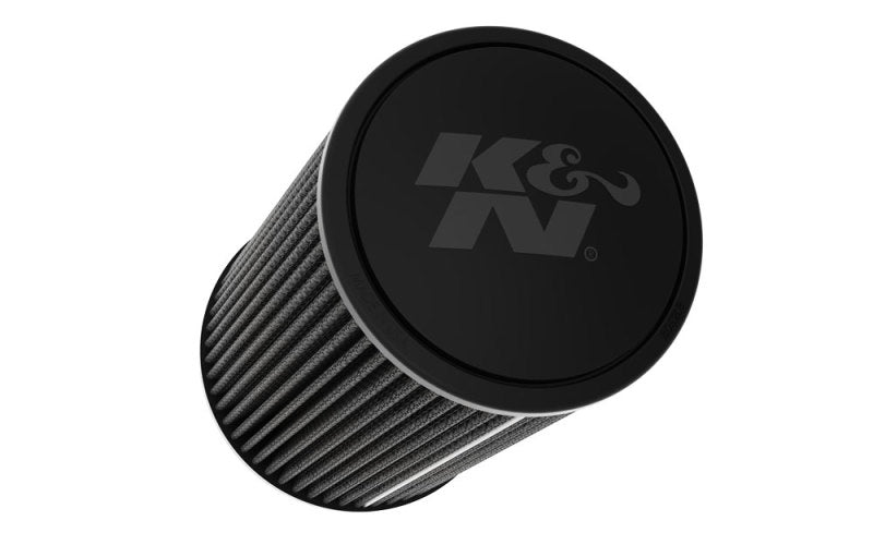 K&N Universal Round Clamp-On Air Filter 3in ID 9in Height 6in Base OD 5.25 Top OD RU-3109HBK