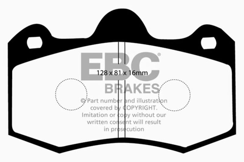 EBC 11+ Mclaren MP4-12C 3.8 Twin Turbo Yellowstuff Rear Brake Pads DP4036R