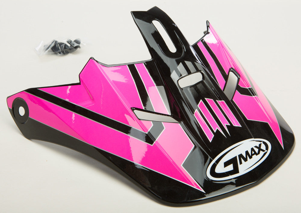 GMAX Visor W/Screws Race Gm-46.2 Black/Pink Md-3x G046241