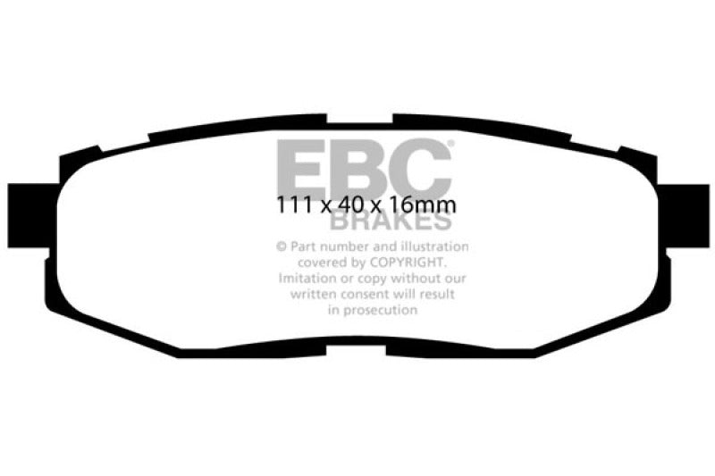 EBC 12+ Scion FR-S 2 Redstuff Rear Brake Pads DP31758C