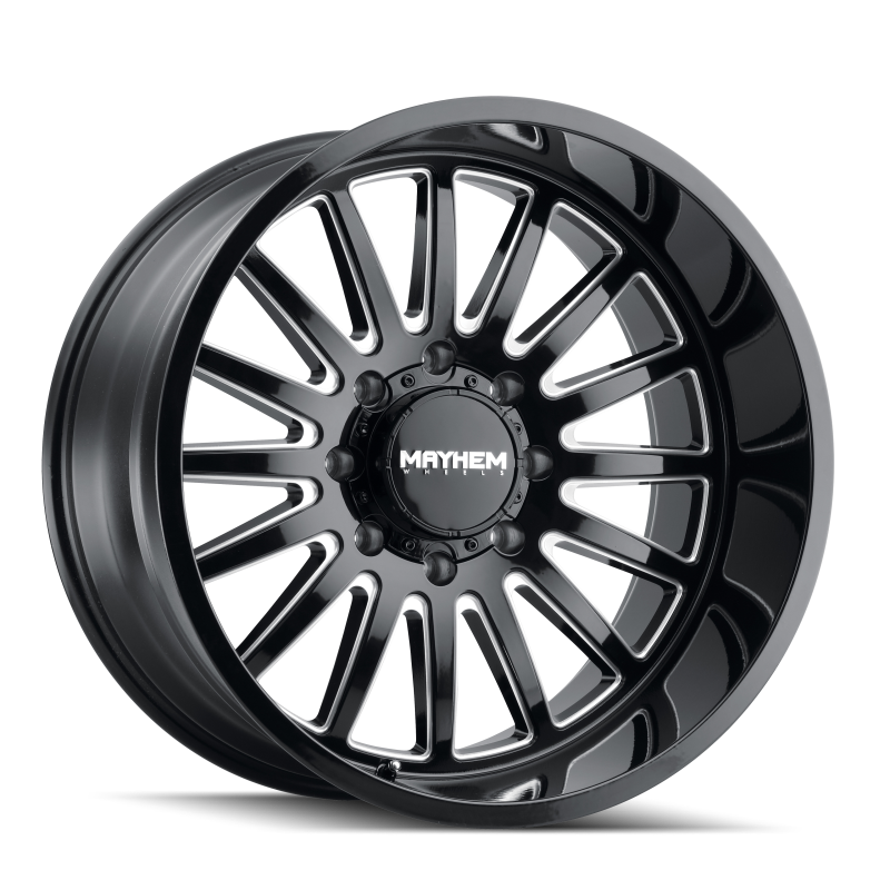 Mayhem 8114 Utopia 22x12 / 6x139.7 BP / -44mm Offset / 106mm Hub Black w/ Milled Spokes Wheel