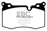 EBC 09-14 Mini Hardtop 1.6 Turbo J.C Works Redstuff Front Brake Pads DP31854C