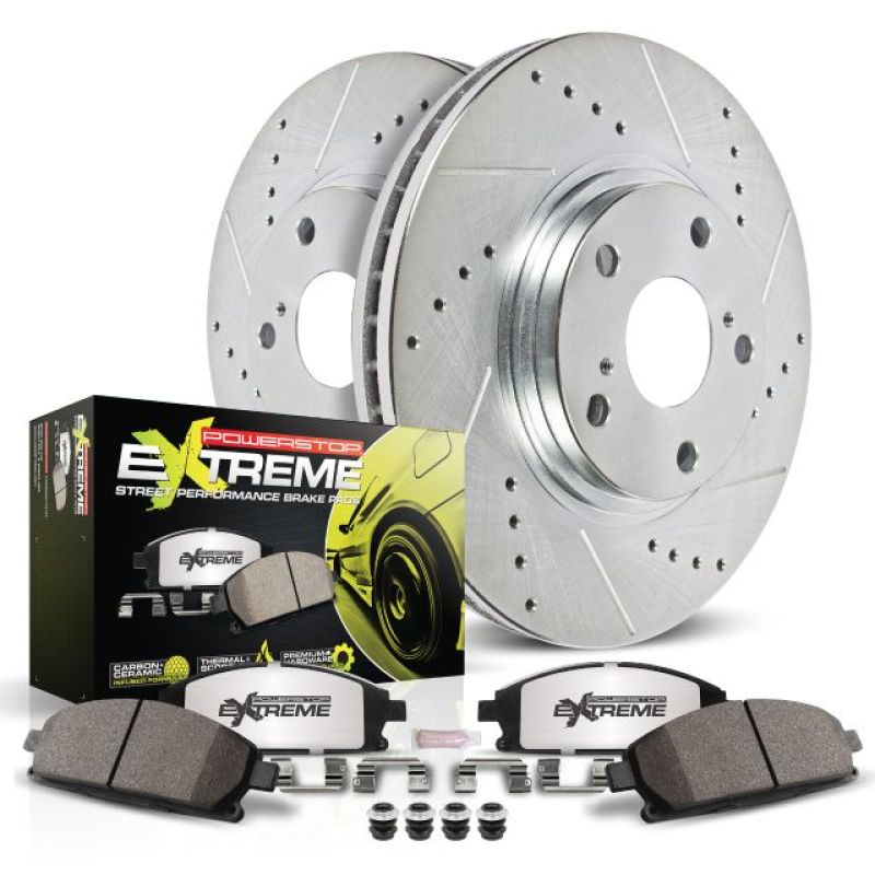 Power Stop 94-98 Ford Mustang Front Z26 Street Warrior Brake Kit