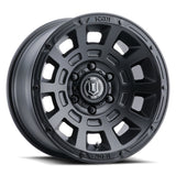 ICON Thrust 17x8.5 6x5.5 0mm Offset 4.75in BS Satin Black Wheel 2817858347SB