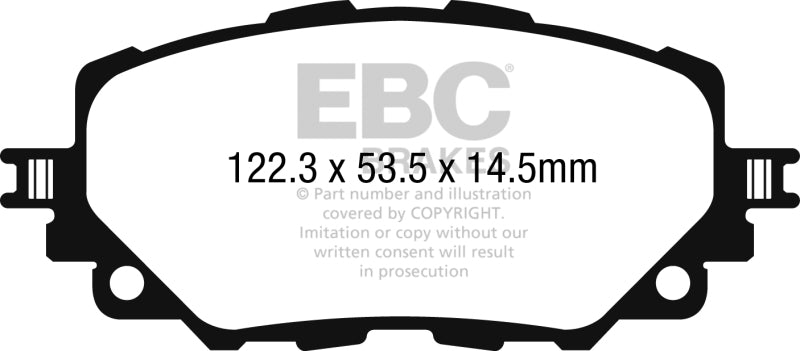 EBC 15-17 Mazda Miata MX-5 Redstuff Ceramic Low Dust Front Brake Pads DP32263C