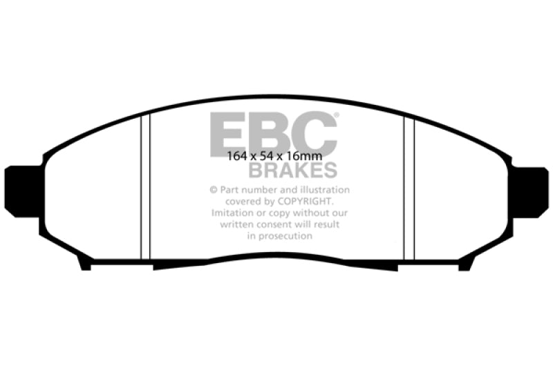 EBC 05+ Nissan Frontier 2.5 2WD Yellowstuff Front Brake Pads DP41747R