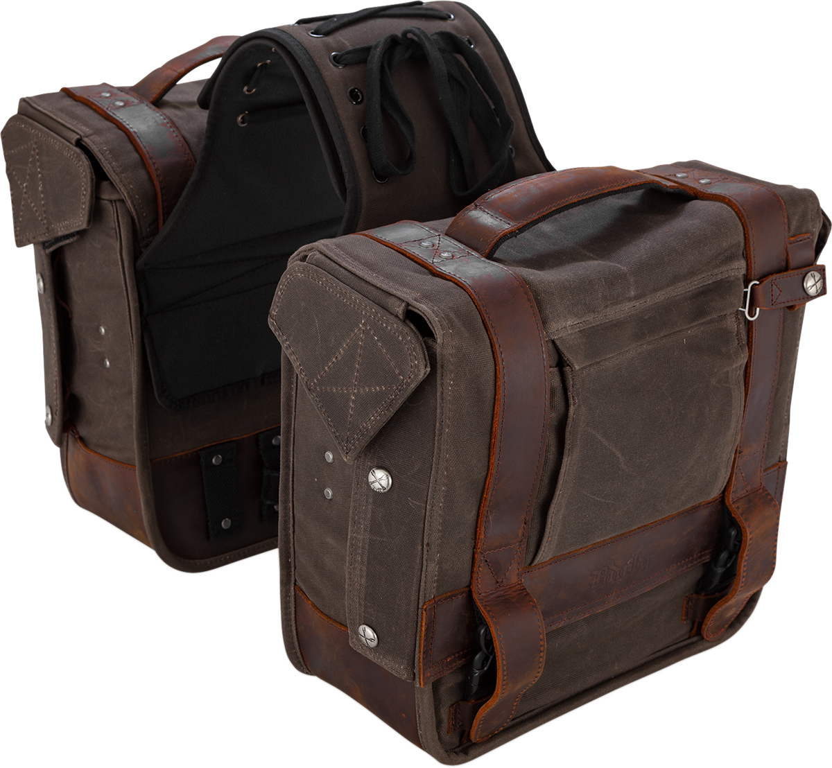 BURLY BRAND Throw-Over Saddlebag - Dark Oak B15-1002D