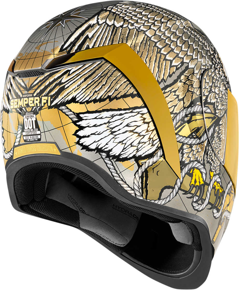 ICON Airform™ Helmet - Semper Fi - Gold - Medium 0101-13665