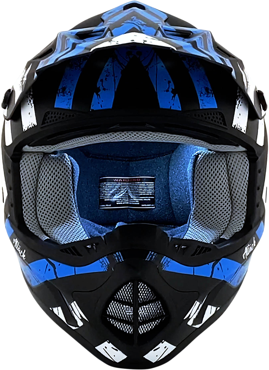 AFX FX-17Y Helmet - Attack - Matte Black/Blue - Large 0111-1410