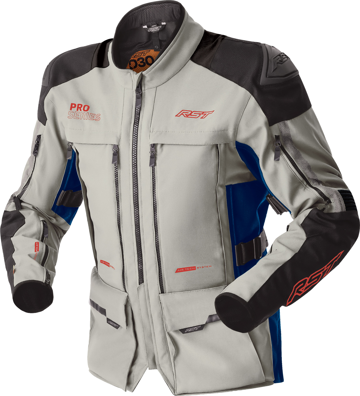 RST Womens Ps Adventure D3o Jacket Sil/Blu Textile Lg 103628SIL-14