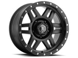 ICON Six Speed 17x8.5 5x150 25mm Offset 5.75in BS 116.5mm Bore Satin Black Wheel 1417855557SB