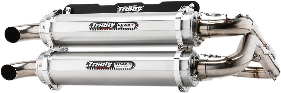 TRINITY RACING Dual Exhaust - Aluminum TR-4166D