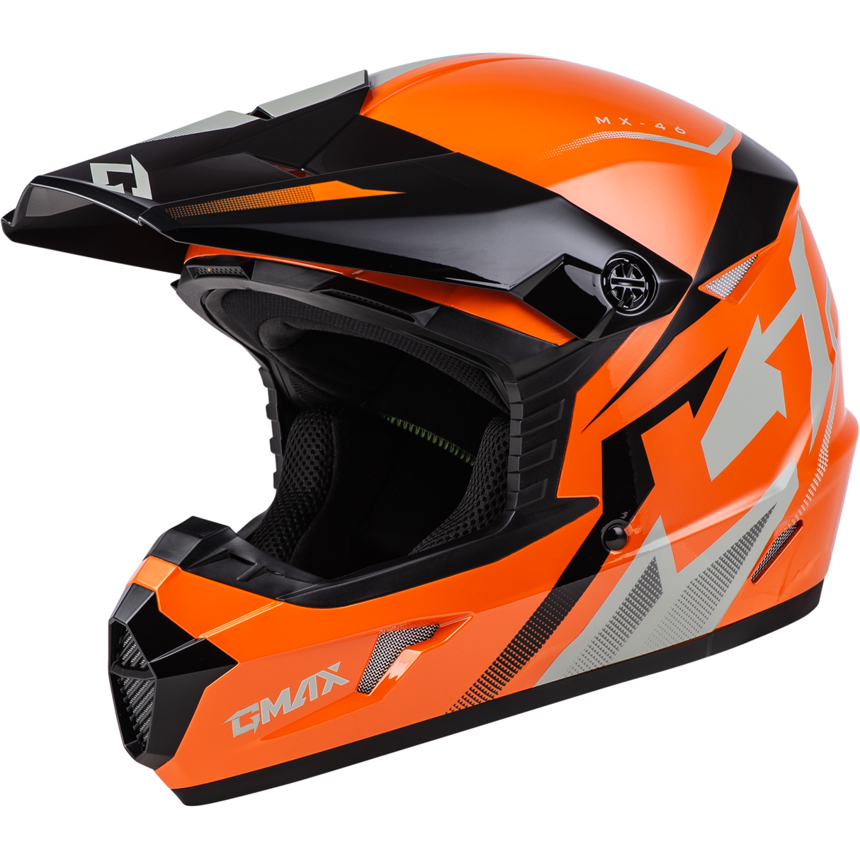 GMAX Mx-46 Compound Helmet Orange/Black/Grey Yl D3464282