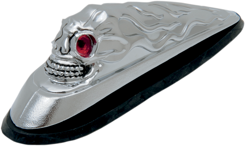 DRAG SPECIALTIES Skull Head -Illuminated Eyes - Chrome 91-6623R