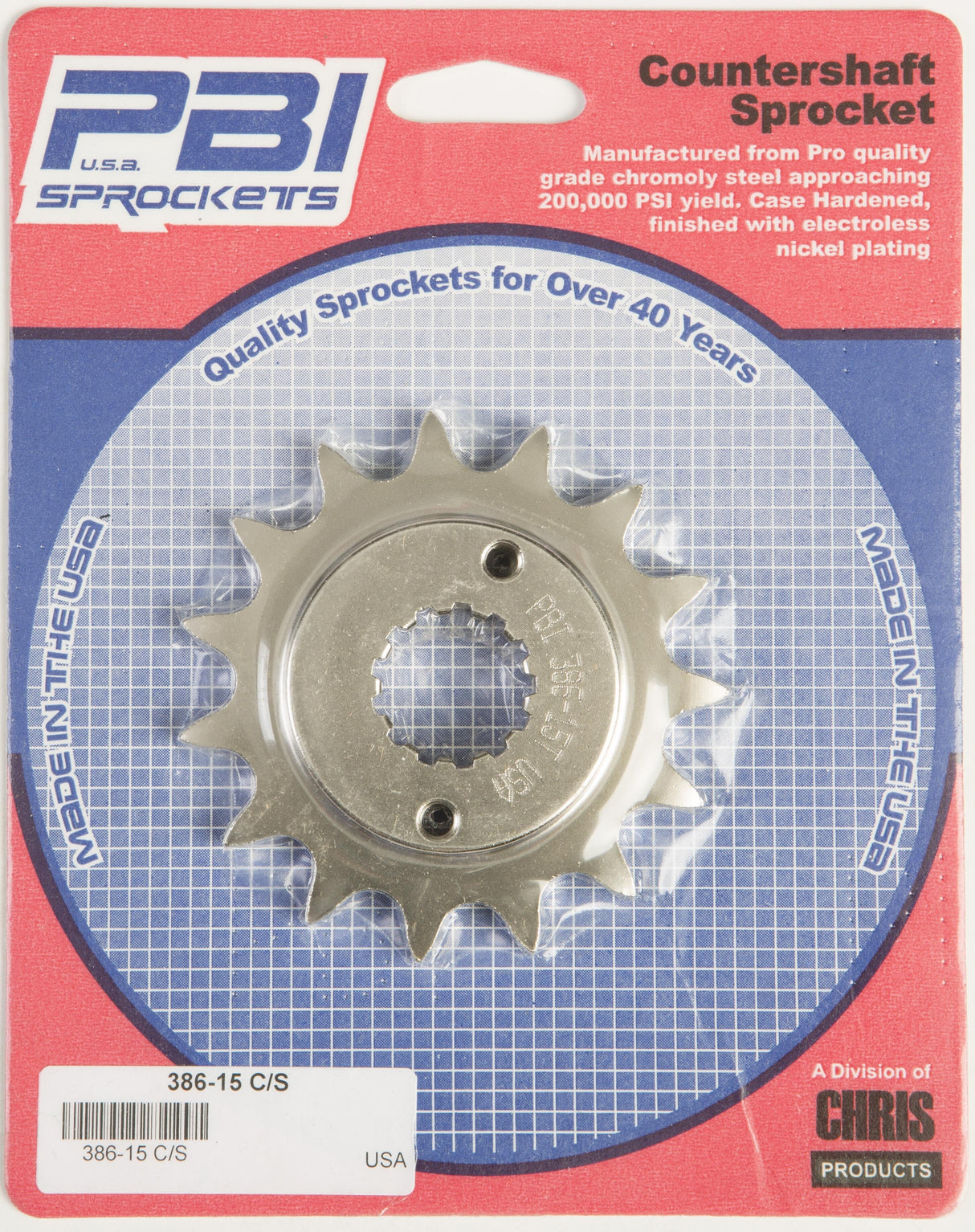 PBIFront Cs Sprocket Steel 15t-520 Hon386-15